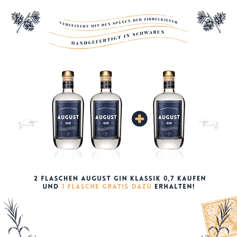 AUGUST Gin 2 + 1  Black Weekend